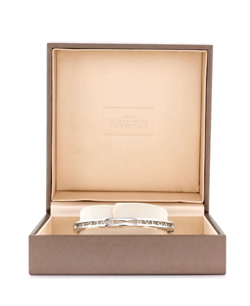 B.Zero1 Hinged Bangle Bracelet 18K White Gold