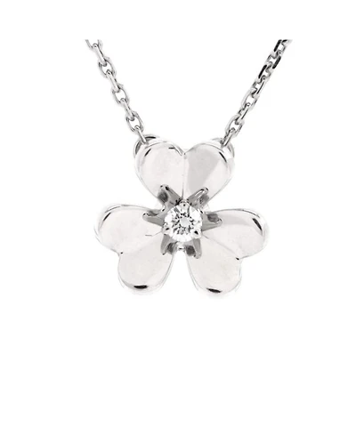 Mini Frivole Pendant Necklace 18K White Gold and Diamond