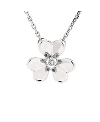 Mini Frivole Pendant Necklace 18K White Gold and Diamond