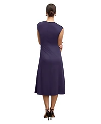 Marina Women's Organic Jersey Pima Cotton Ruched Dress