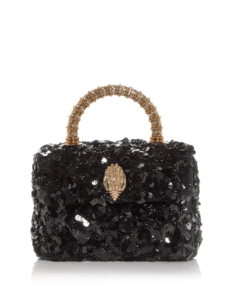 Mini Kensington Sequin Top Handle Bag