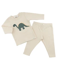 Boys' Dino Forest Applique 2-Piece Top and Pant Set - Baby