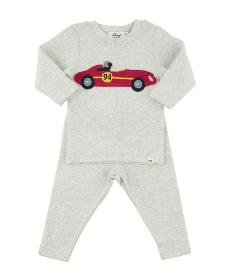 Boys' Racecar Applique 2-Piece Set - Baby