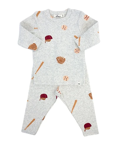 oh baby! Boys' Baseball Print Two Piece Set - Baby