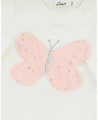 Girls' Butterfly Fleck Tulle Applique 2-Piece Set - Baby