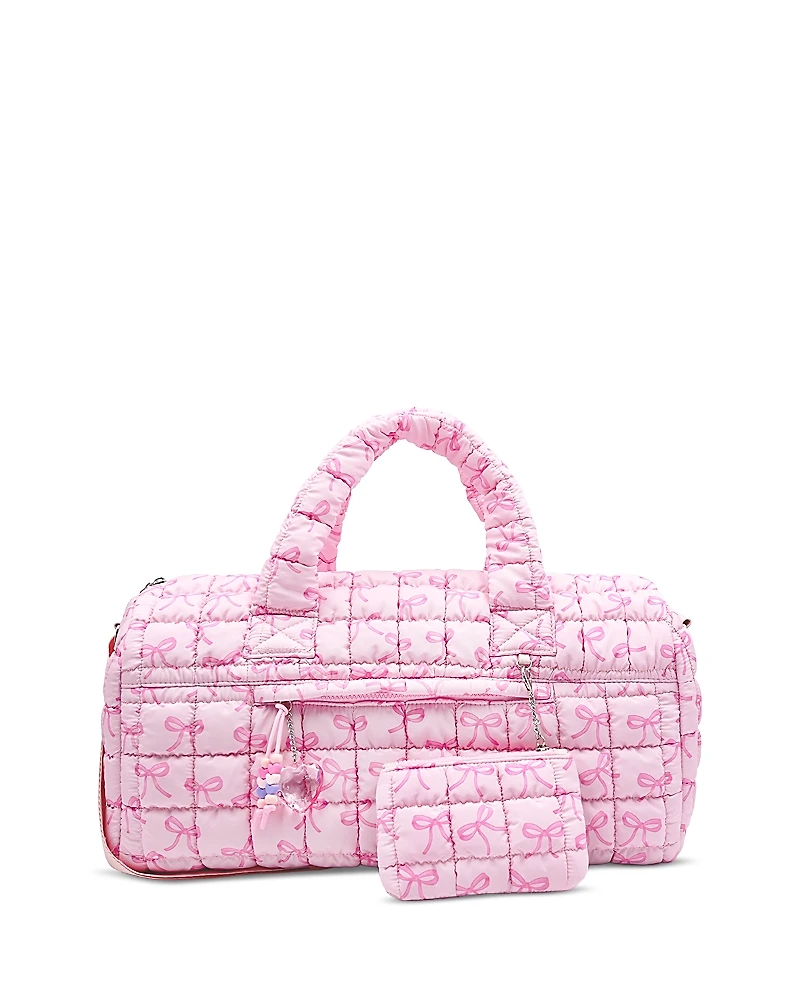 Omg Accessories Bow Scrunch Large Duffle & Coin Purse Set