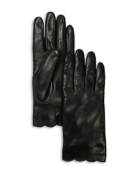 Carolyn Rowan Accessories Scalloped Nappa Leather Gloves
