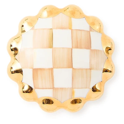 MacKenzie-Childs Mocha Check Round Knob