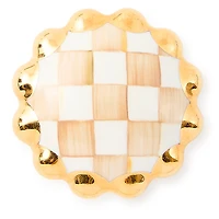 MacKenzie-Childs Mocha Check Round Knob