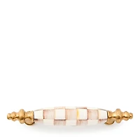 MacKenzie-Childs Mocha Check Brass Drawer Pull