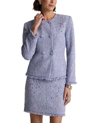 St. John Textured Tweed Jacket