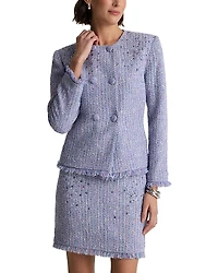 St. John Textured Tweed Jacket