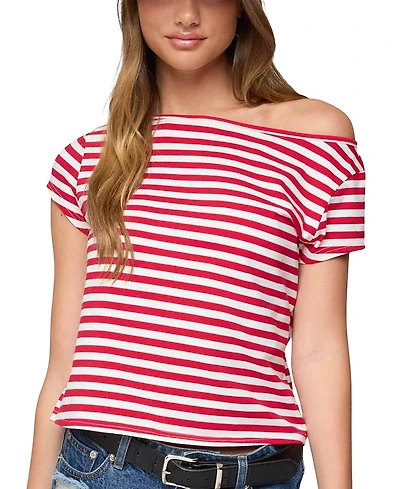 Edikted Aretha Striped Off Shoulder Top
