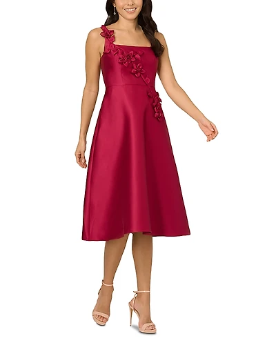 Adrianna Papell Mikado Petal Dress