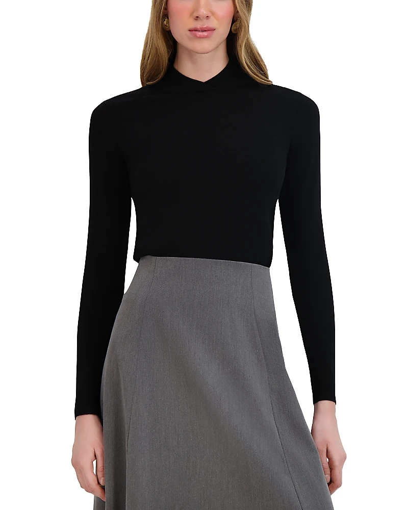 Point Knit Mandarin Top