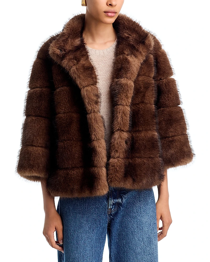 LoveShackFancy Gelman Faux Fur Jacket