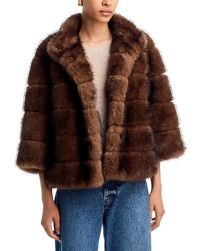 LoveShackFancy Gelman Faux Fur Jacket