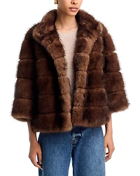 LoveShackFancy Gelman Faux Fur Jacket