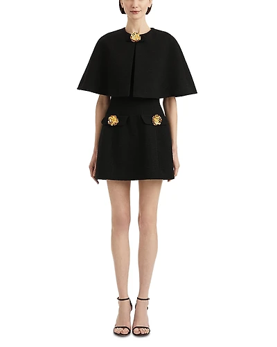 Oscar de la Renta Midi Sleeve Tweed Jacket