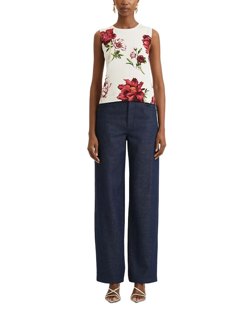 Peony Print Tank Top