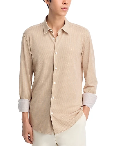Boss Roan Slim Fit Stretch Button-Front Shirt