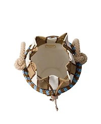 Wicker Mini Bucket Bag