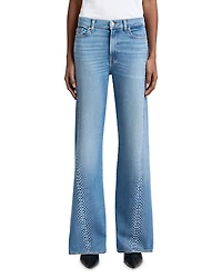 7 For All Mankind Twisted Lotta Embellished Flare Leg Jeans