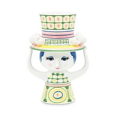 Rosendahl Lady With Hat 9.6 Vase, Green