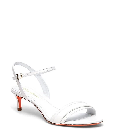 Women's Leather Mid-heel Sandal