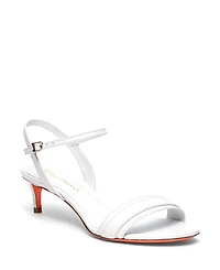 Women's Leather Mid-heel Sandal