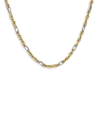 Bloomingdale's 14K Yellow & White Gold Figaro Rolo Necklace, 18