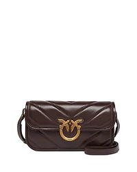 Pinko Love Box Baguette Leather Shoulder Bag