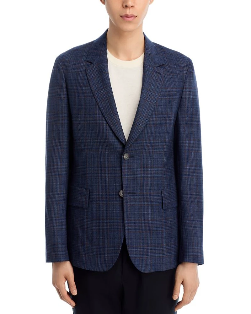 Plaid Regular Fit Soft Sport Coat