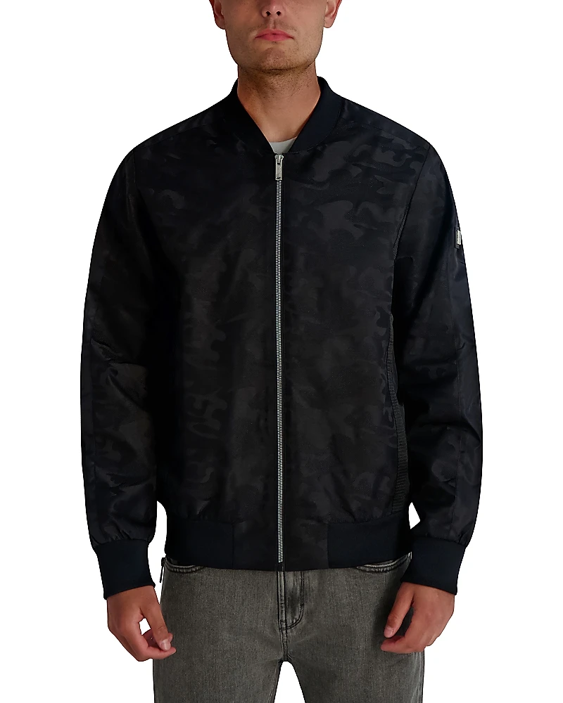 Karl Lagerfeld Paris Camo Bomber Jacket