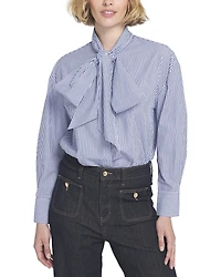 Elle Collection Striped Bow Shirt