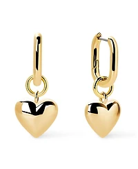 Gold Wesley Heart Earrings