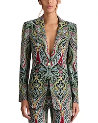 Alice and Olivia Breann Printed Blazer