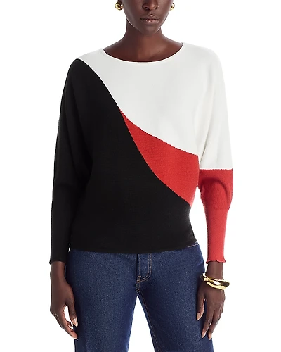 T Tahari Colorblock Dolman Sleeve Sweater