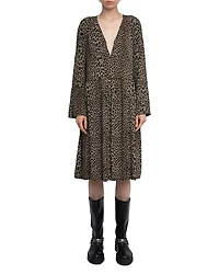 Zadig & Voltaire Rinas Soft Leopard Print Dress