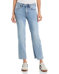 High Rise Straight Cropped Jeans