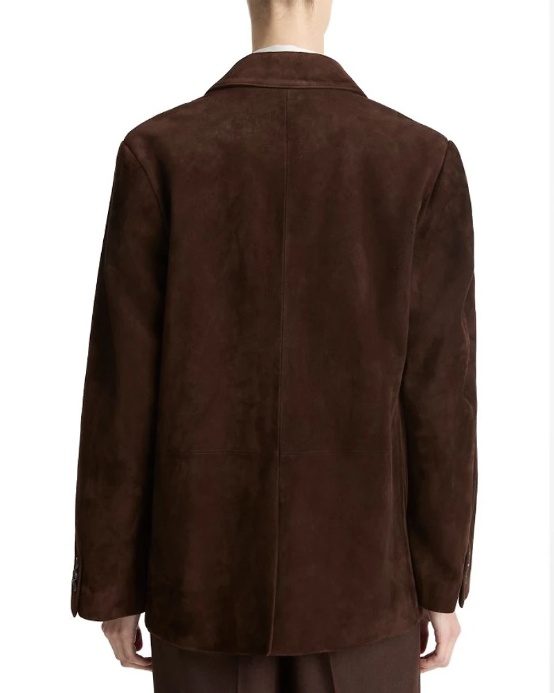 Suede Two Button Blazer