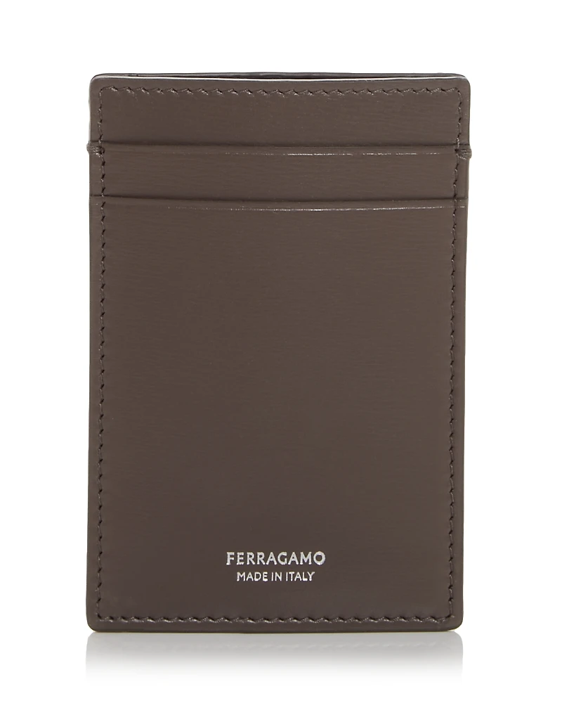 Ferragamo Leather Money Clip & Card Case
