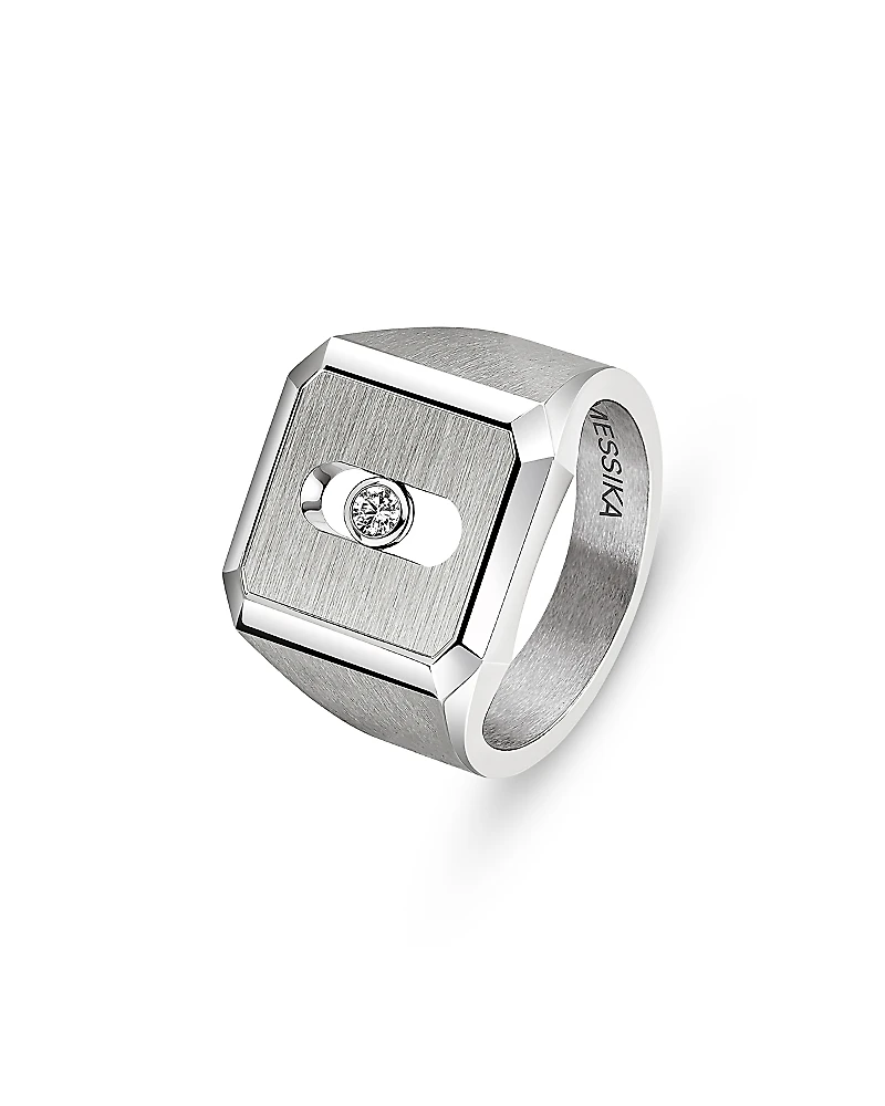 Messika Diamond Move Titanium Natural Signet Ring