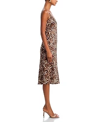 Chalia Mid Length Silk Slip Dress