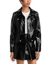 Cinq a Sept Jenn Crinkled Faux Leather Jacket