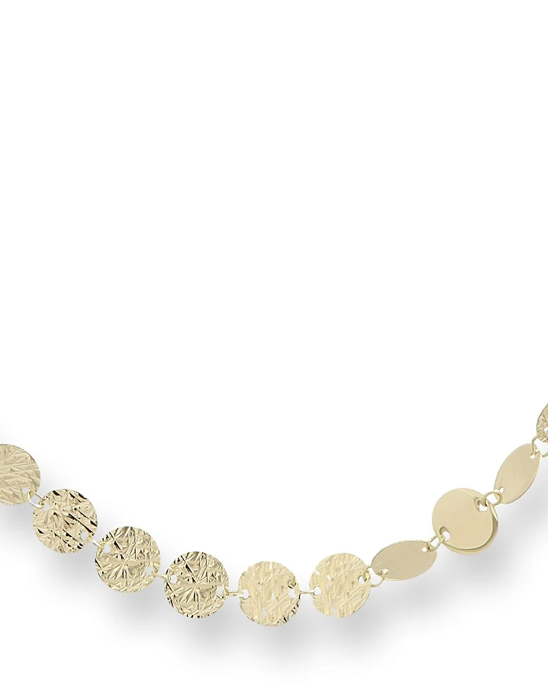 Bloomingdale's Fine Collection Textured Disc Collar Necklace