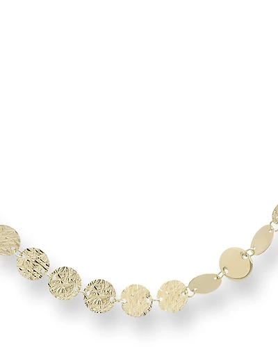 Bloomingdale's Fine Collection Textured Disc Collar Necklace