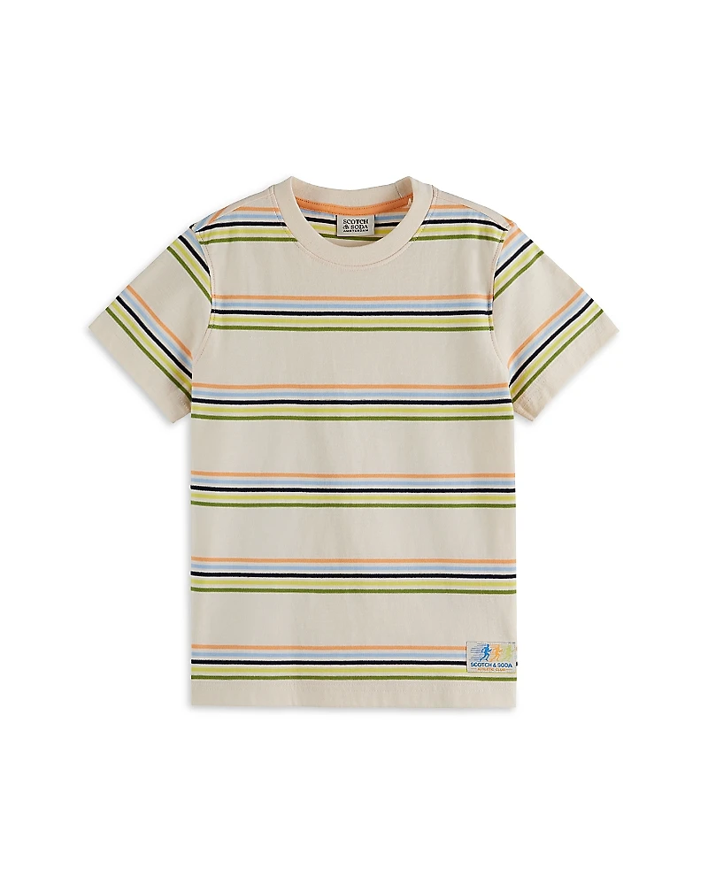Scotch & Soda Boys' Relaxed Fit Striped Tee - Big Kid