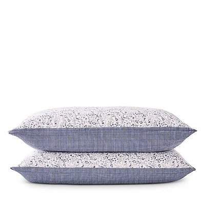 Christy Ditsy Gingham Standard Pillowcase, Pair