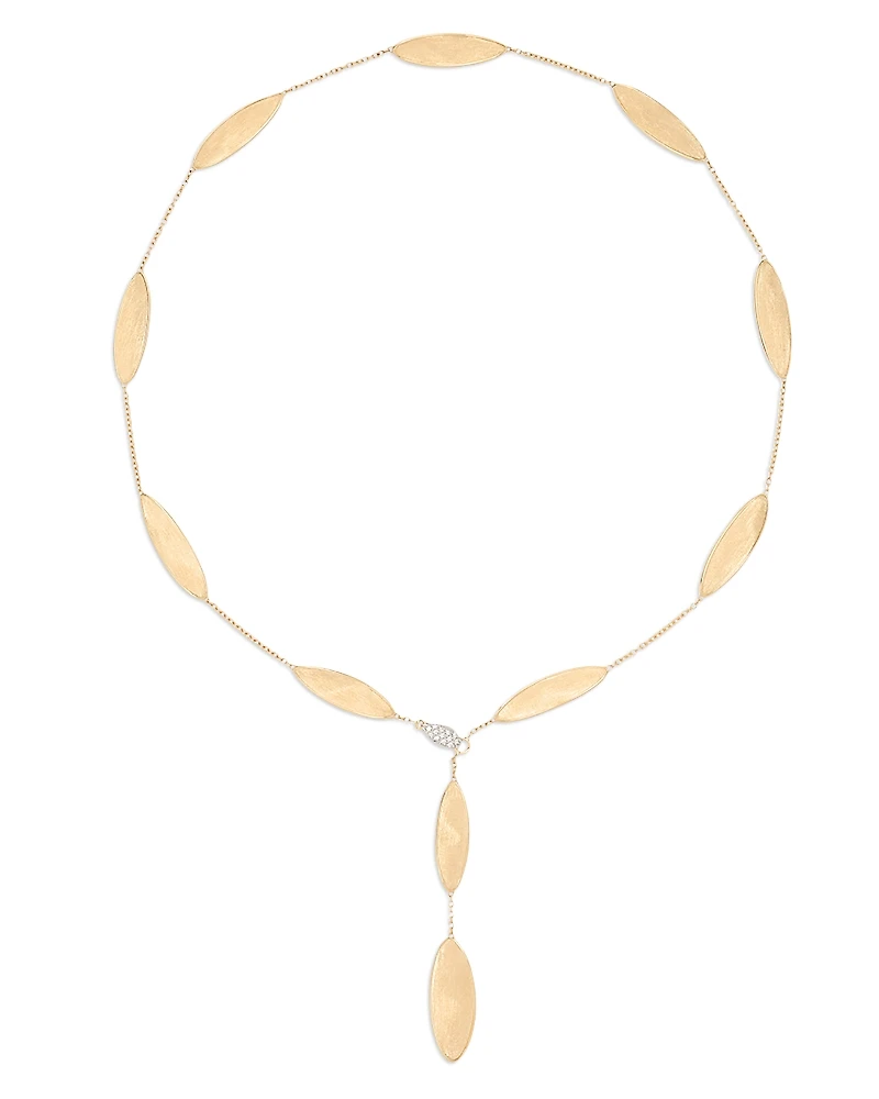 Marco Bicego 18K Yellow Gold Lunaria Twist Textured Link Lariat Necklace, 18